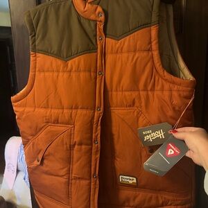 Howler Brothers Vest with Orange and Black Accents with tags